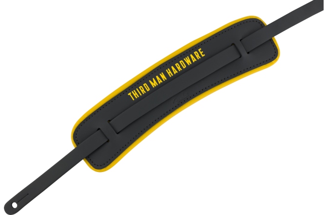 Curea de chitară Fender X Third Man Hardware Leather Strap Black/Yellow