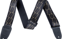 Curea de Chitară Gretsch Guitars Alternating Black Penguins Strap Gold