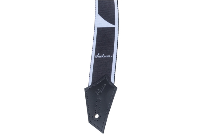Curea de Chitară Jackson Sharkfin Inlay Pattern Black/White