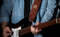 Curea de chitară Ortega Suede Leather Strap - Caramel