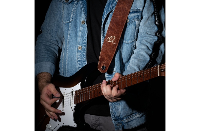 Curea de chitară Ortega Suede Leather Strap - Caramel