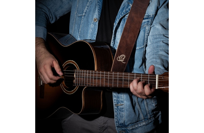 Curea de chitară Ortega Suede Leather Strap - Peat