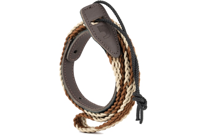 Curea mandolină Daddario 1" Braided Mandolin Strap - Brown/Cream
