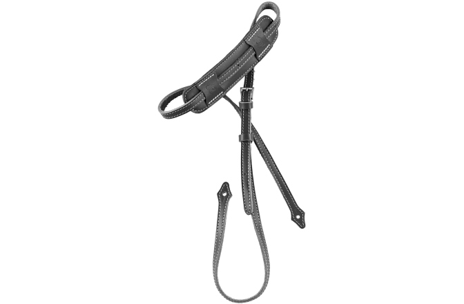 Curea Mandolină Ortega Deluxe Mandolinstrap Leather with Shoulderpart Black