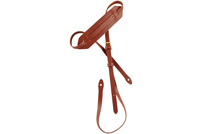 Curea Mandolină Ortega Mandolinstrap Leather with Shoulderpart Brown