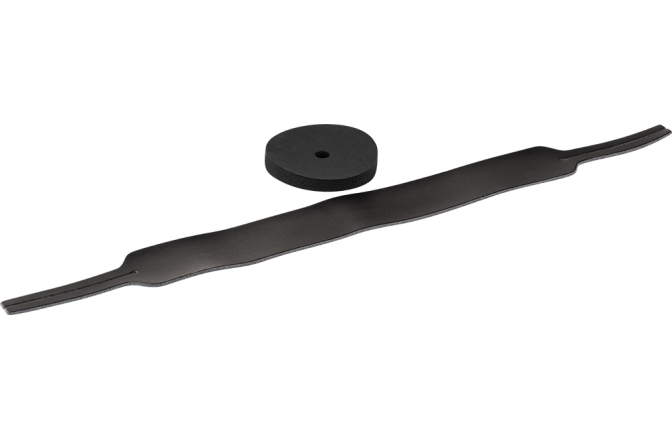 Curea pentru cinel Nino Percussion Leather Straps Large - Black, Incl. Pad