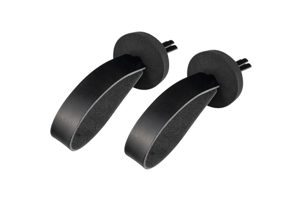 Leather Straps Pair - Black, Incl. Pads
