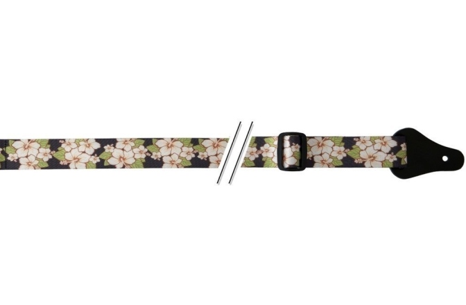 Curea ukulele Gewa Curea ukulele F&S Nylon Ukulele White Hibiscus