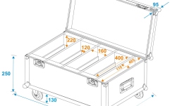 Cutie de transport Roadinger Flightcase 4x LED CLS-18 QCL RGB