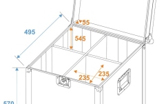 Cutie de transport Roadinger Flightcase 4x PAR-64 Spot long Clamp
