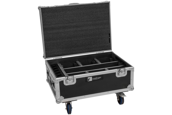 Flightcase 6x AKKU IP TL-3 QCL Trusslight CRMX with charging function and wheels