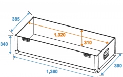 Cutie pentru transportul luminilor Roadinger Flightcase 2x LCD ZL50