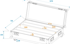 Cutie transport lumini Roadinger Flightcase 4x LED IP Atmo Bar 10