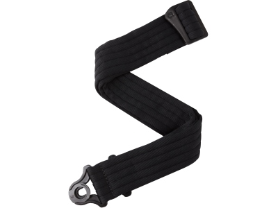 Auto Lock Guitar Strap Black Padded Stripes