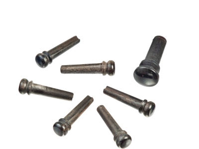 Ebony Bridge Pins with End Pin Set Ebony