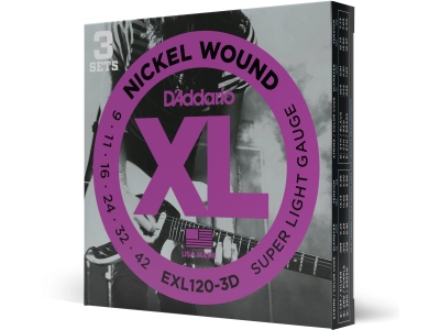 EXL120-3D Nickel Wound Super Light 09-42 3 Sets