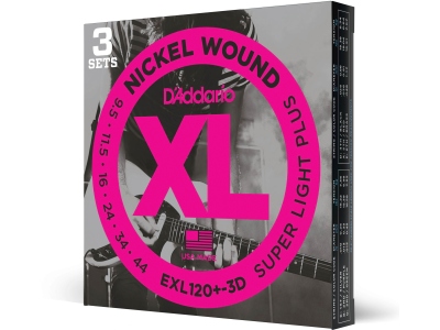 EXL120+-3D Nickel Wound Super Light Plus 9.5-44 3 Sets