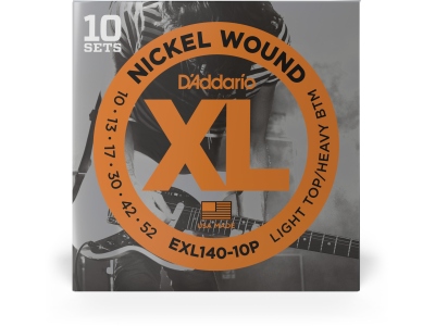 EXL140-10P Nickel Wound Light Top/Heavy Bottom 10-52 
