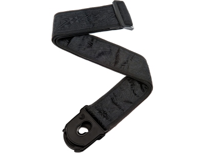 Planet Lock Guitar Strap Black Satin