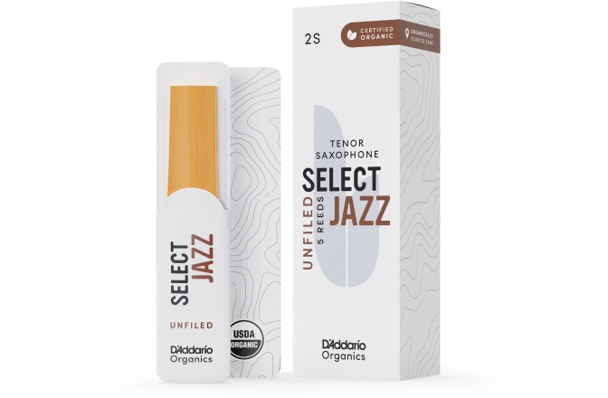 Daddario Woodwinds Organic Select Jazz Unfiled Tenor Saxophone 2 Soft 
