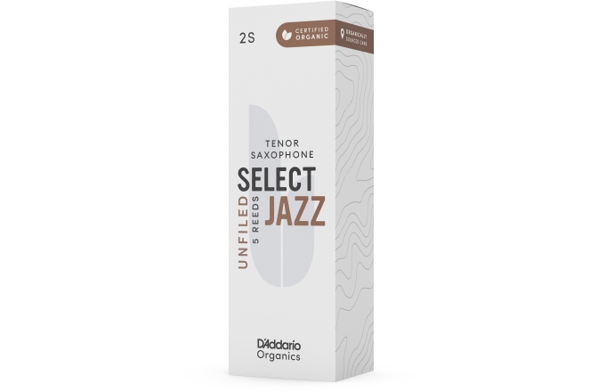 Daddario Woodwinds Organic Select Jazz Unfiled Tenor Saxophone 2 Soft 