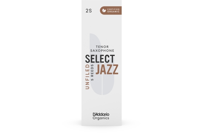 Daddario Woodwinds Organic Select Jazz Unfiled Tenor Saxophone 2 Soft 