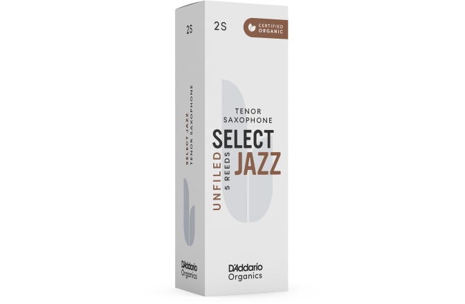 Daddario Woodwinds Organic Select Jazz Unfiled Tenor Saxophone 2 Soft 