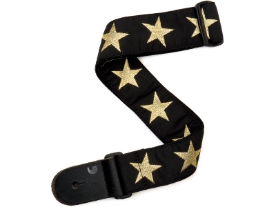 Woven Guitar Strap Gold Star