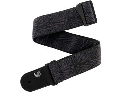 Woven Guitar Strap Lightning Black Tubular