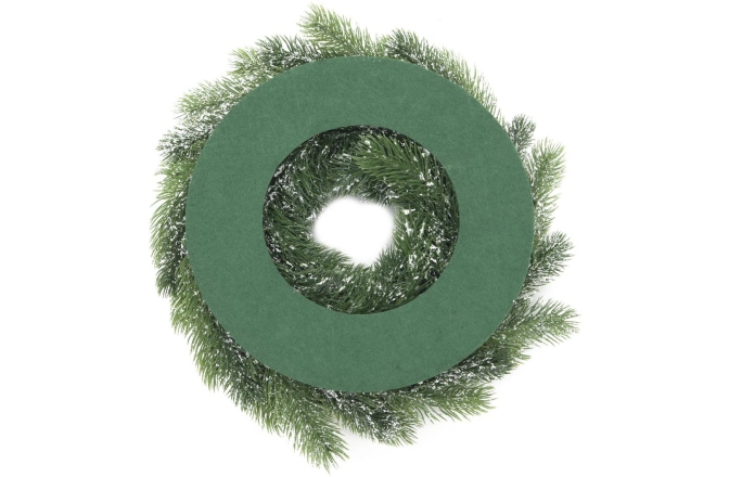 Decor crăciun Europalms Fir wreath, snowy, PE, 45cm