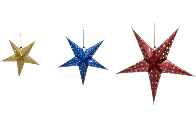 Decor crăciun Europalms Star Lantern, Paper, blue, 50 cm