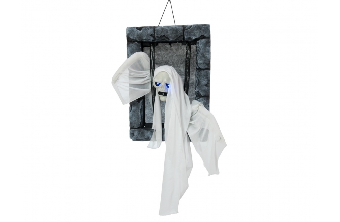 Decor fereastră cu deținut fantomă  Europalms Halloween Figure Ghost in Jail, 46cm