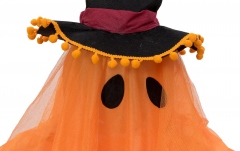 Decorațiune fantomă  Europalms Halloween Figure Ghost with Witch Hat, 150cm