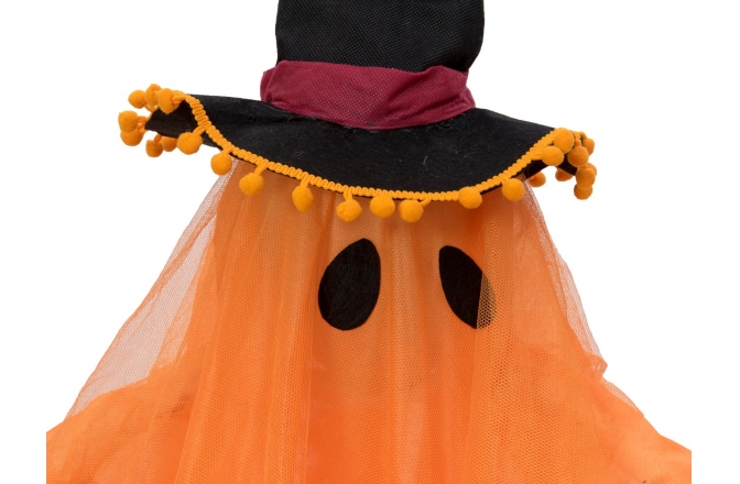 Decorațiune fantomă  Europalms Halloween Figure Ghost with Witch Hat, 150cm