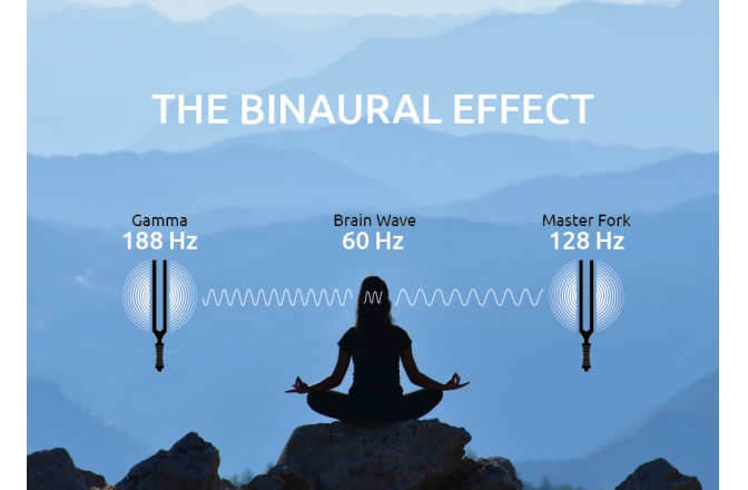 Diapazon meditaţie Meinl Binaural Therapy Tuning Fork, Gamma 188 Hz