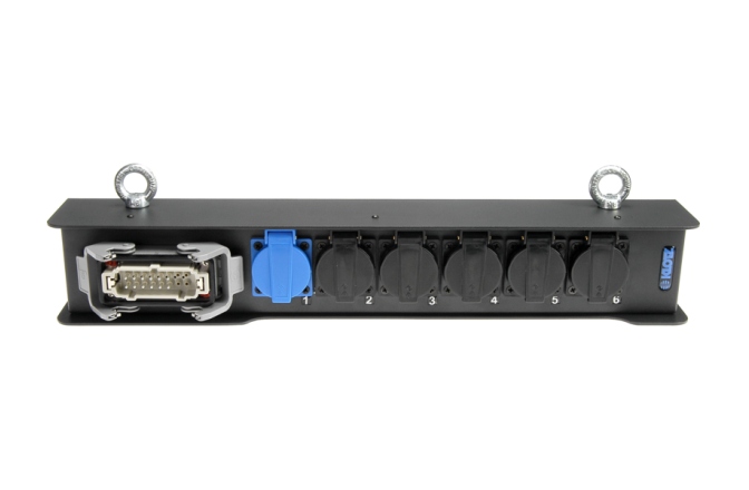 Distribuitor de curent Klotz 6-channel power distribution BOXHAN 16E M - 6x Schuko F