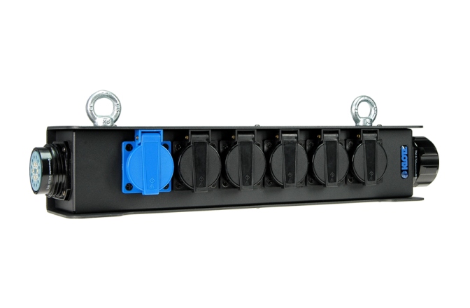 Distribuitor de curent Klotz 6-channel power distribution BOXRMP 419 M/F - 6x Schuko F - Socapex compatible