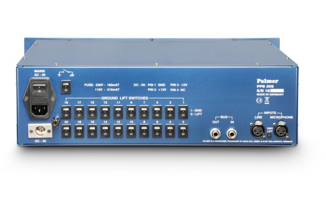 Divizor de semnal audio Palmer PPB20S Press Patch Box Stereo