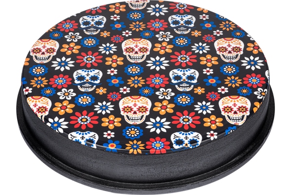 Jumbo Djembe Synthetic Head - 14" Day Of The Dead Jumbo Djembe Synthetic Head - 14" Day Of The Dead