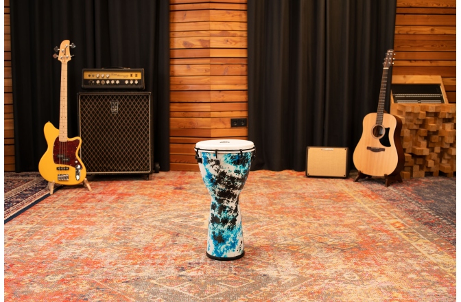 Djembe Meinl 10 Inch Synthetic Djembe, Synthetic Head, Galactic Blue Tie Dye