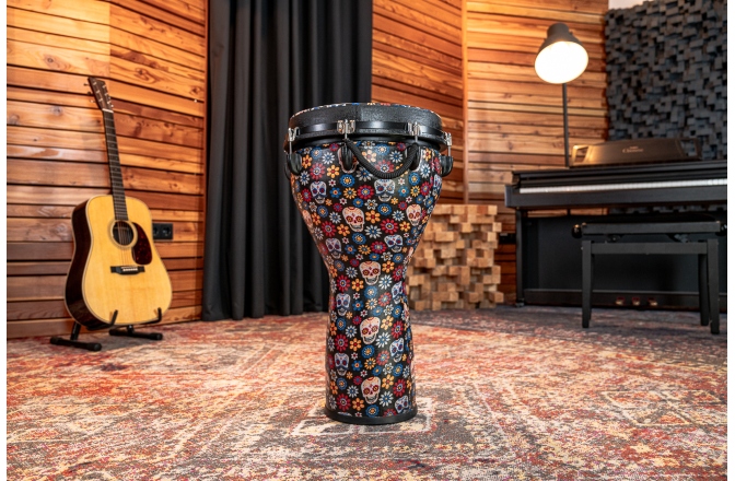Djembe  Meinl Jumbo Djembe - 14" Day Of The Dead, Designer Head