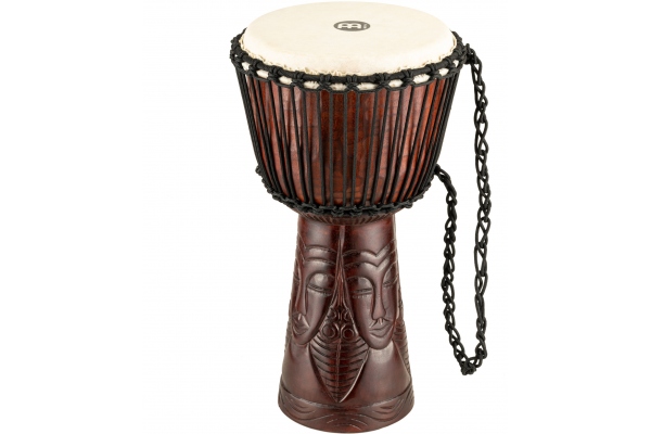 Professional African Style Djembe - 10" African Queen Carving