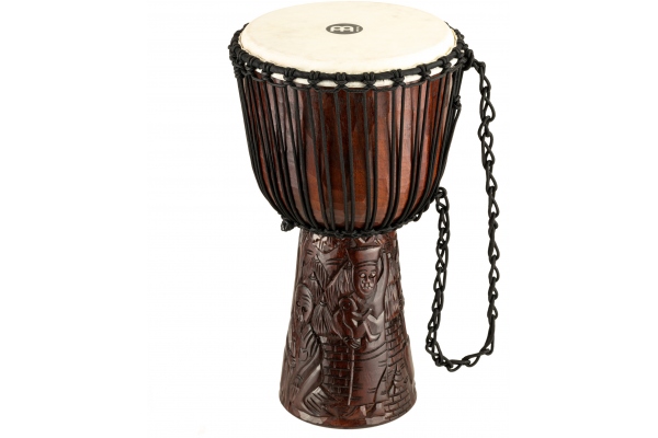 Professional African Style Djembe - 10" Village Carving