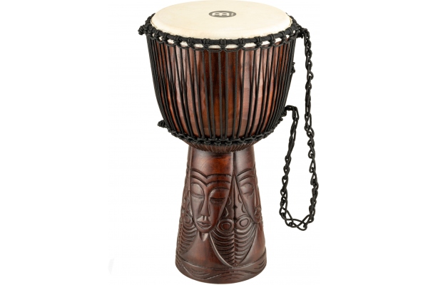 Professional African Style Djembe - 12" African Queen Carving