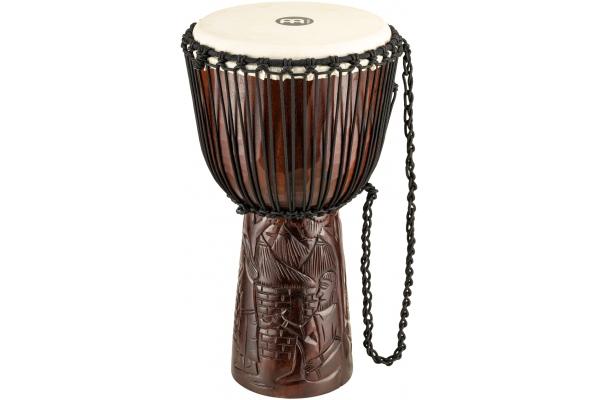 Professional African Style Djembe - 12" Village Carving