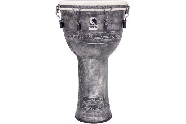 Djembe Freestyle Mechanically Tuned Antique Silver  26"