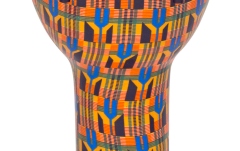 Djembe  Toca Djembe Freestyle Mechanically Tuned Kente Cloth  24"