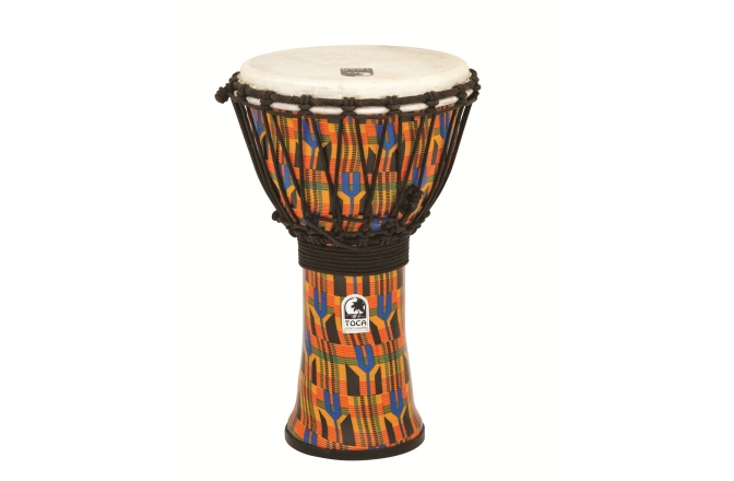Djembe  Toca Djembe Freestyle Rope Tuned Kente Cloth