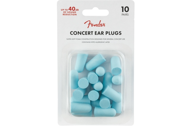 Dopuri de Urechi Fender Concert Ear Plugs (10 Pair) Daphne Blue