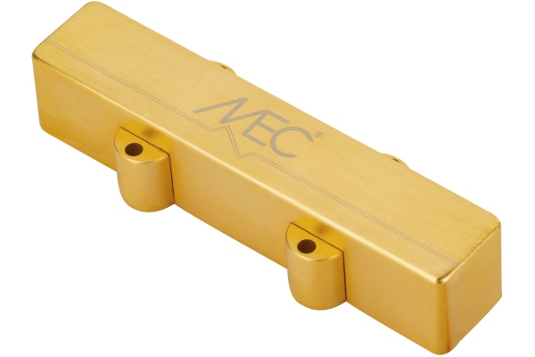  Active J-Style Bass Pickup (Short), Metal Cover, 4-String Neck - Brushed Gold